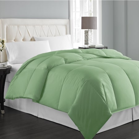 Hotel Grand Oversized Hybrid Blend Comforter, Sage, Full/Queen 005332